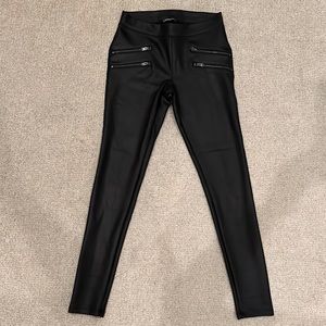 Black Faux Leather Leggings